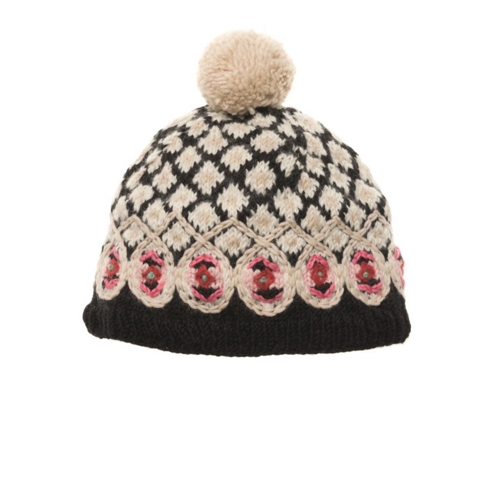 Vintage Chalet French Knot Hat/Beanie